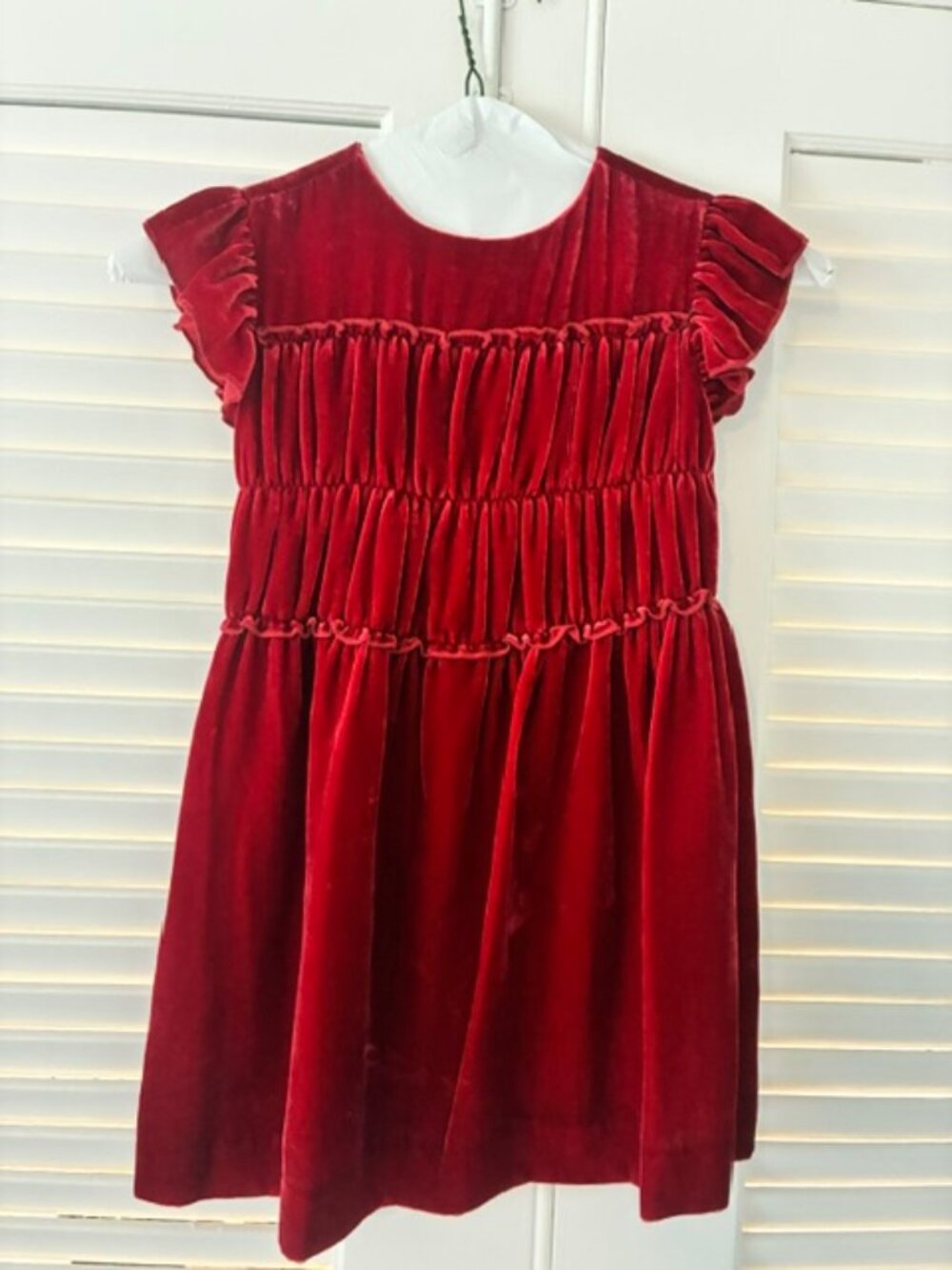 Crewcuts Velour Christmas Dress Siz 4T